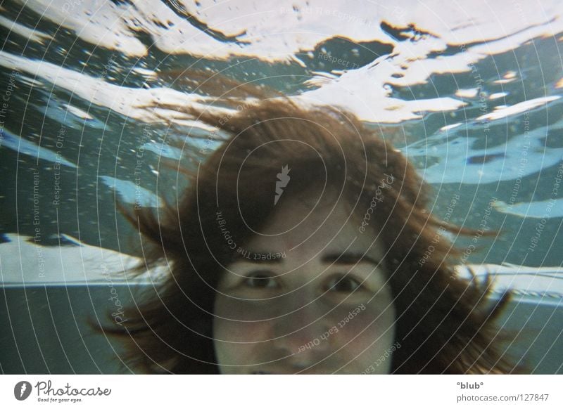 cuckoo Underwater photo Light Joy Head Laughter flying hair Cuckoo grin