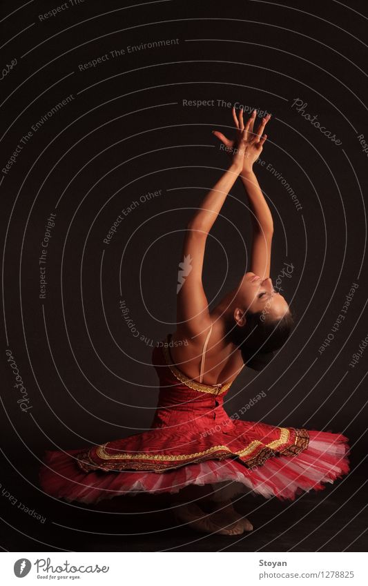 Ballerina (Portrait of a woman with red dress) Young woman Youth (Young adults) 1 Human being 13 - 18 years Child Art Dancer Ballet Sofia Bulgaria Bulgarian