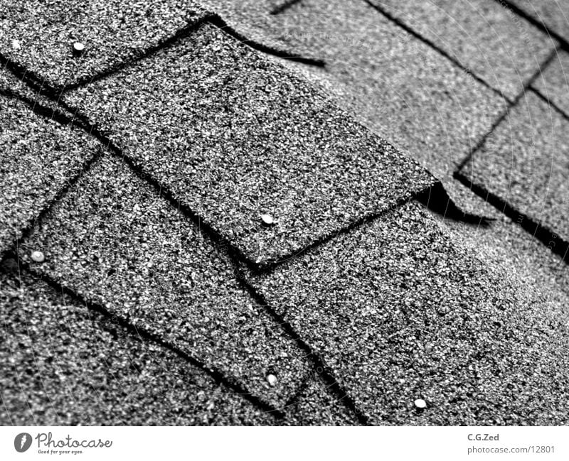 roofing Tar paper Roofing tile Nail Architecture Black & white photo