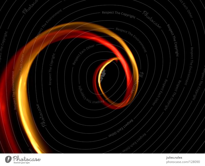 spiral Red Yellow Abstract Light Spiral Laser Photo laboratory Physics Screw Swirl Warmth Circle