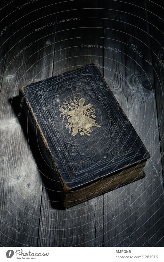 The Bible Hallowe'en Book Dark Creepy Retro Black Power Dedication Truth Authentic Integrity Fairness Hope Belief Humble Religion and faith Fantasy literature