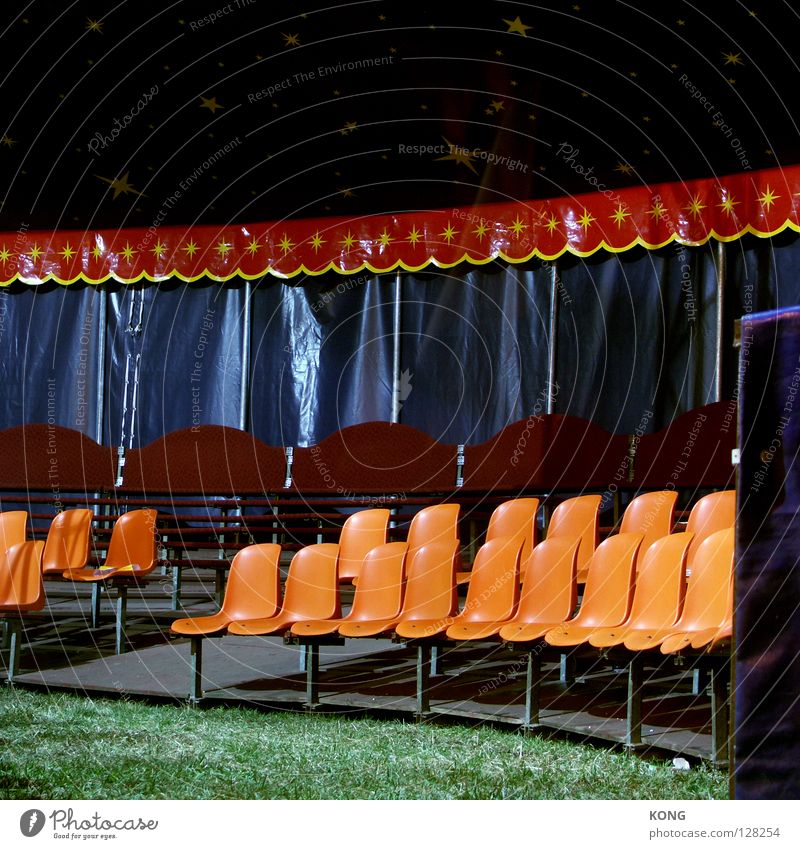 set Chair Seating Places Sit down Circus Audience Acrobatics Magic Circus ring Tent Shows Art Arts and crafts  Furniture Culture Row of seats take a seat