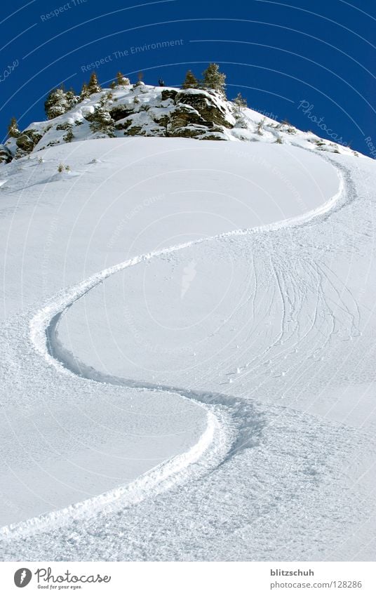 line Deep snow Switzerland Snowboarding Winter Sports Playing Winter sports Meiringen Hasliberg Martin Rittmeyer Freedom Mountain powder line Line Wavy line