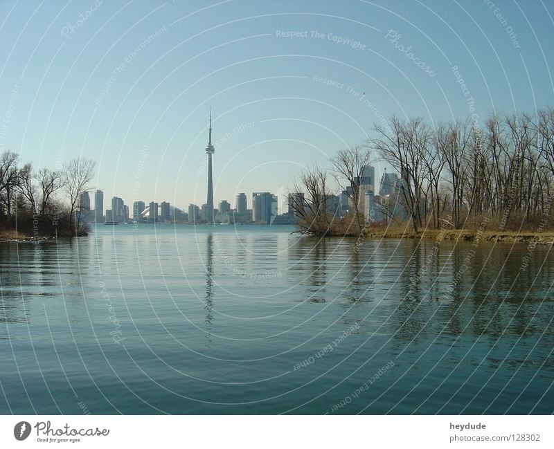 Toronto Skyline CN Tower Canada Ontario Toronto Iceland Lake Ontario