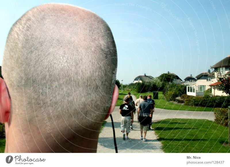 2mm House (Residential Structure) House building Human being Man Adults Head Sky Park Meadow Lanes & trails Eyeglasses Bald or shaved head Build Going