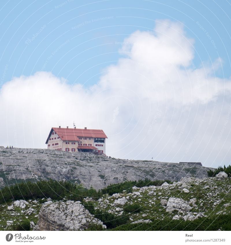 Threetin Hut IV Vacation & Travel Tourism Trip Hiking Environment Nature Landscape Elements Sky Clouds Horizon Summer Beautiful weather Grass Rock Alps Mountain