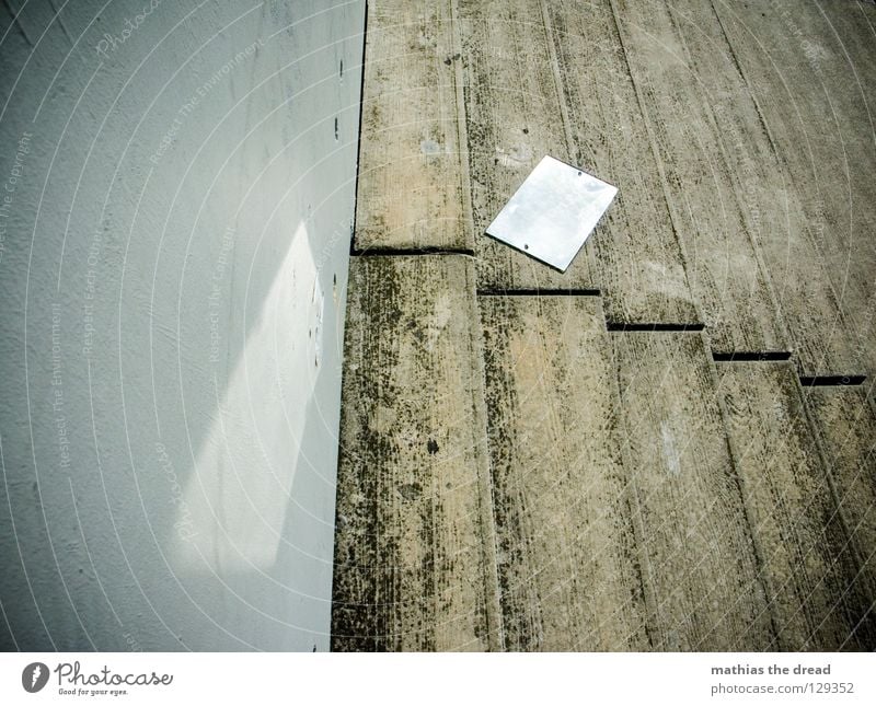 A LITTLE PEACE OF HEAVEN ON EARTH! Wall (building) Facade Cold Asphalt Dark Corner Grief Loneliness Gloomy Mirror Clouds Hope Beautiful Physics Reaction