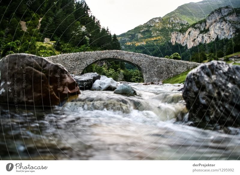 Roman bridge with brook Vacation & Travel Tourism Trip Adventure Far-off places Freedom Mountain Hiking Environment Nature Landscape Plant Animal Elements