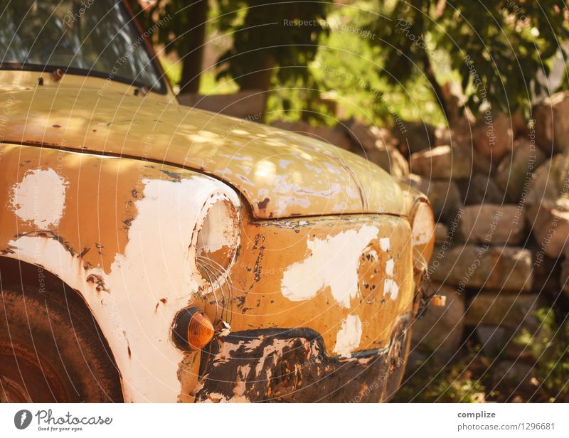 old chest Vacation & Travel Road traffic Motoring Street Vehicle Car Vintage car Old Illness Healthy Idyll Luxury Youngtimer Lamp Broken discarded