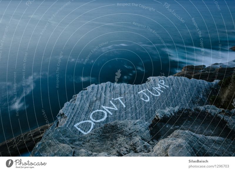 Don't Jump Nature Landscape Bad weather Rain Hill Rock Waves Coast Bay Reef Coral reef Ocean Island Honest Fear Fear of death Fear of heights Fear of flying