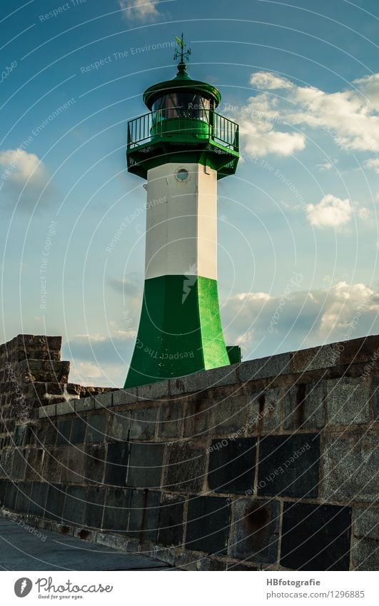 lighthouse Sassnitz Rügen Lighthouse Transport Navigation Harbour Yacht harbour Gray Discover Vacation & Travel Rescue Safety Mole Colour photo Exterior shot