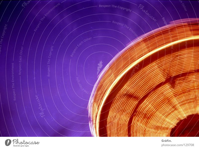 Dome Series Fairs & Carnivals Chairoplane Rotate Speed Swirl Light Speed of light Carousel Electric bulb Lamp Strip of light Long exposure To hold on Night Dark