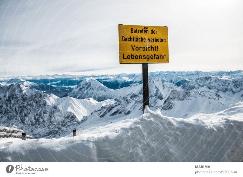 wonderfull winter day on the Zugspitze Vacation & Travel Freedom Sun Winter Mountain Nature Landscape Clouds Rock Alps Tourist Attraction Cable car Stone Cold