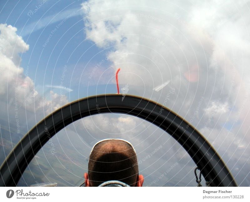 over the clouds... Colour photo Exterior shot Aerial photograph Copy Space left Copy Space right Copy Space top Copy Space middle Hair and hairstyles