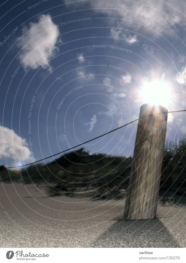 beach lantern Coast Sylt Joint Beach Air Sea water Ocean Nautical Back-light Weather Sand Salt Beach dune Sky Wind Sun Glare