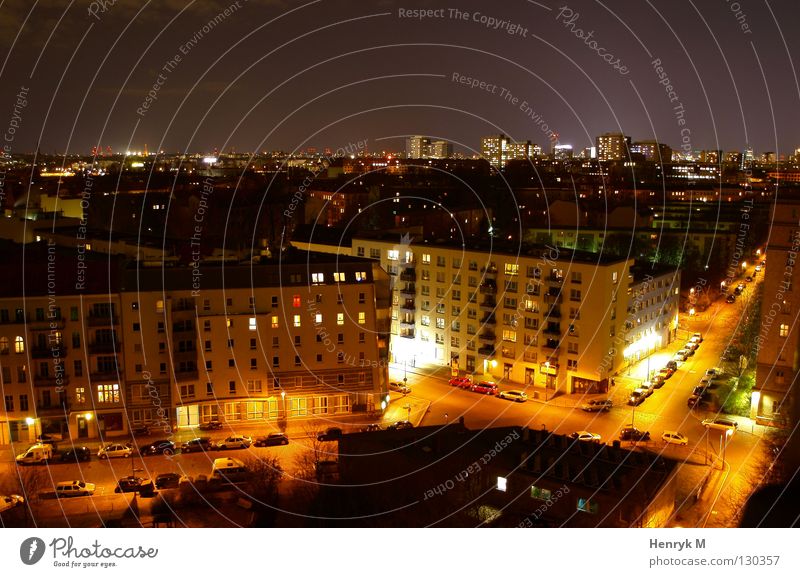 city gloom Night Town Lighting House (Residential Structure) Berlin Street Car