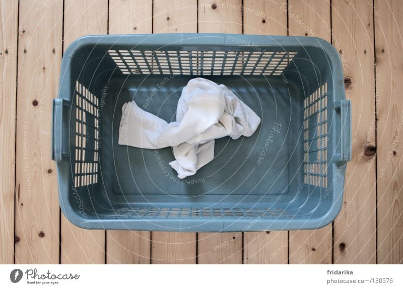 Washing day II Clothing Wood Dirty Wet Clean Dry Blue Gray White Pure Laundry Laundry basket Wooden floor Beige Household Floorboards Housekeeping