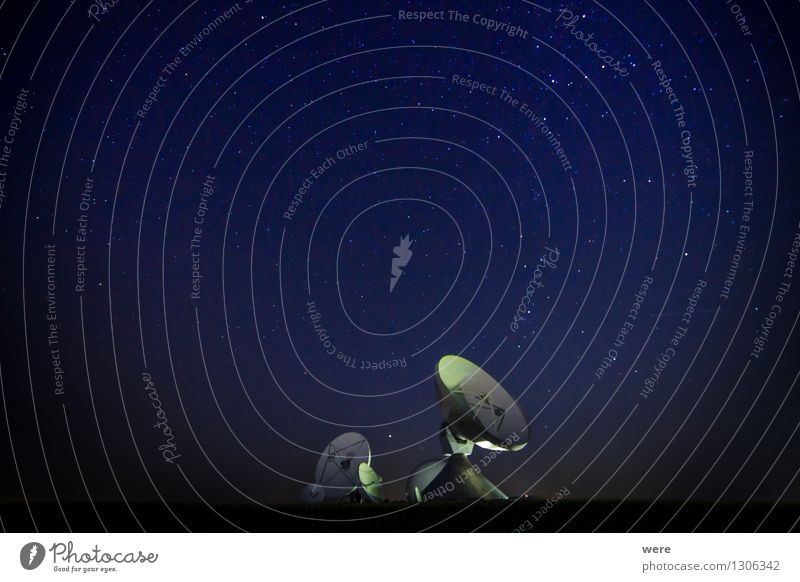 Listen into Space Mirror Science & Research Night sky Observatory Antenna Observe Listening Astronaut Astronomy Bavaria Germany earth station research Galaxy