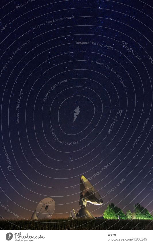 Listeners, line up! Mirror Science & Research Night sky Observatory Antenna Observe Listening Astronaut Astronomy Bavaria Germany earth station research Galaxy