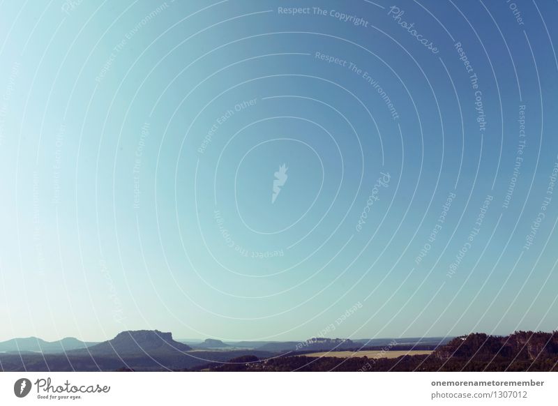 Saxon Switzerland Environment Nature Landscape Esthetic Rock Mountain Hill Forest Sky Blue sky Far-off places Copy Space Nature reserve Environmental protection