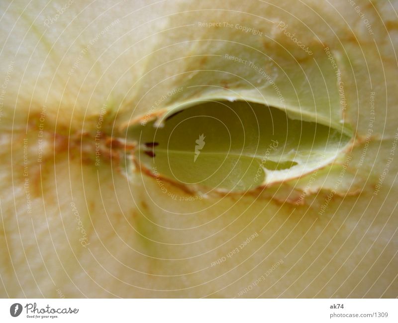 apple Yellow Apple Macro (Extreme close-up) Core