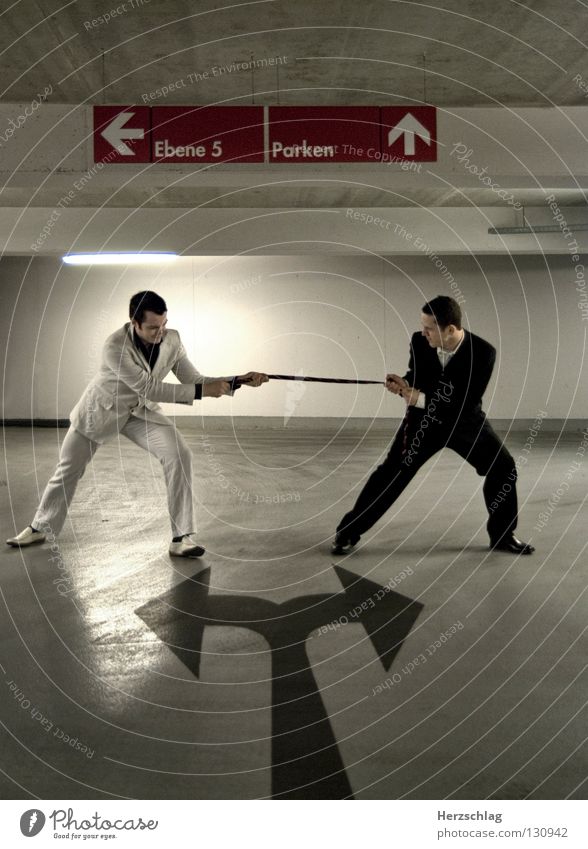 Tie fight Black White Right Left Tug-of-war Shirt Jacket Footwear Pants Success Arrow Fight Argument Business Leader