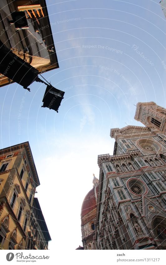 illuminated Florence Italy Tuscany Town Downtown Old town Deserted Religion and faith Church Dome Palace Places Tower Manmade structures Architecture