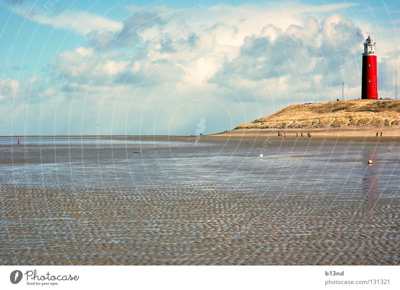 beacons Lighthouse Beacon Navigation Navigation mark Beach Ocean Lake Wet Mud Vacation & Travel Clouds White Red Air Fresh Horizon Coast Signal Sand North Sea