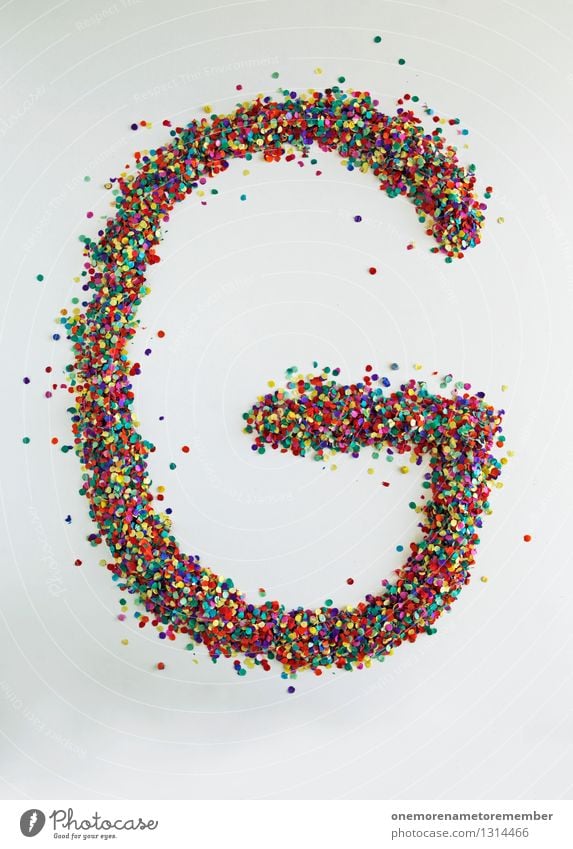 G wie: point Art Work of art Esthetic g Letters (alphabet) Typography Creativity Design Design studio Design museum Many Confetti Multicoloured Happy