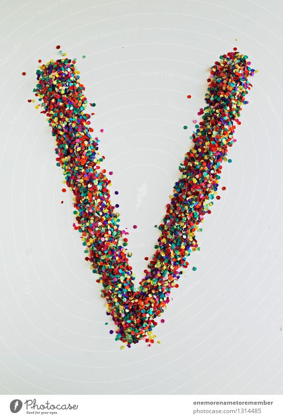 V wie: peace Art Esthetic Letters (alphabet) Typography Creativity Design Design studio Design museum Confetti Fashioned Many Mosaic Multicoloured Colour photo