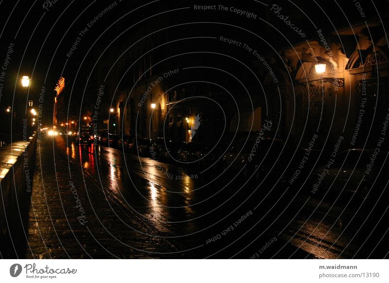 in the streets of florence Florence Italy Light Reflection Transport Street Rain