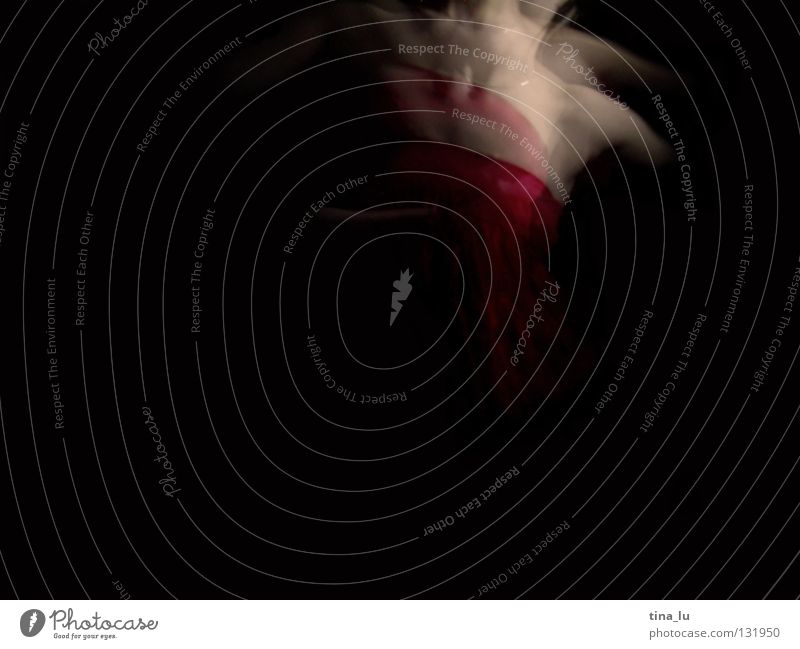 dancing in the dark I Red Dark Hand Woman 3 Movement Swing Posture Shoulder Esthetic Vertical Beautiful Feminine Light Elegant Mysterious Long exposure Dance