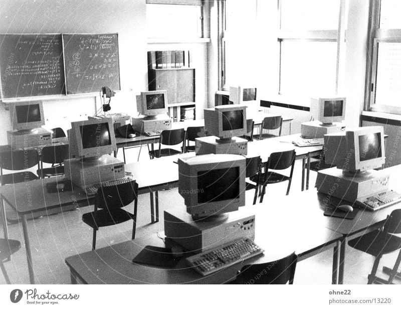 computer room Classroom Electrical equipment Technology Computer Signs and labeling