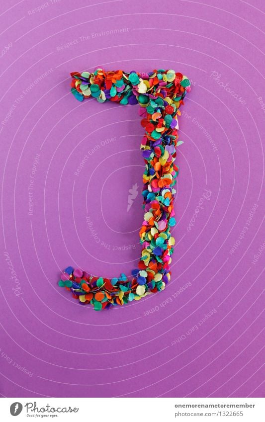 J Art Esthetic Youth (Young adults) Letters (alphabet) Typography Alphabetical Confetti Design Creativity Idea Multicoloured Colour photo Interior shot