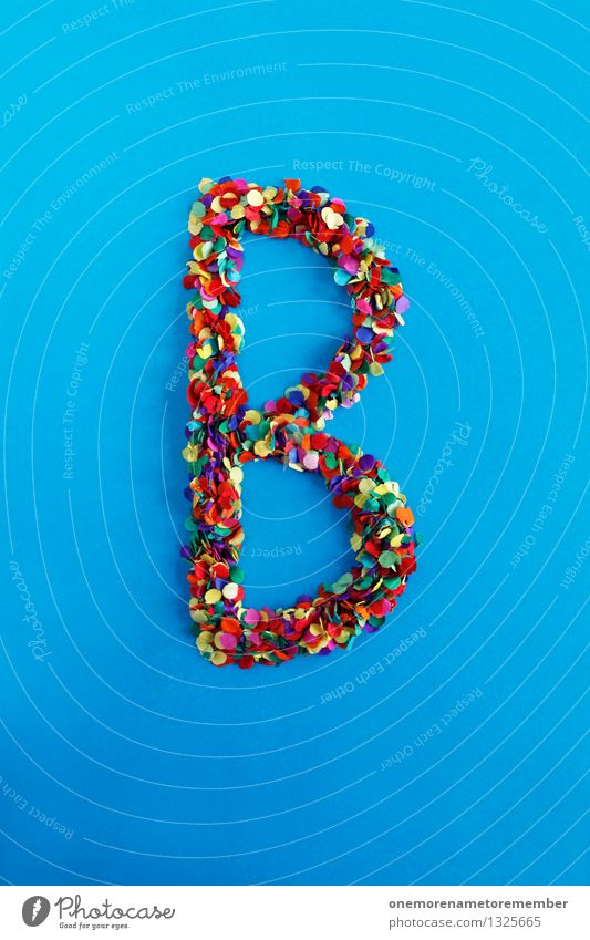 B Art Work of art Esthetic b Letters (alphabet) Typography Alphabetical Confetti Creativity Design Idea Many Multicoloured Blue Colour photo Interior shot