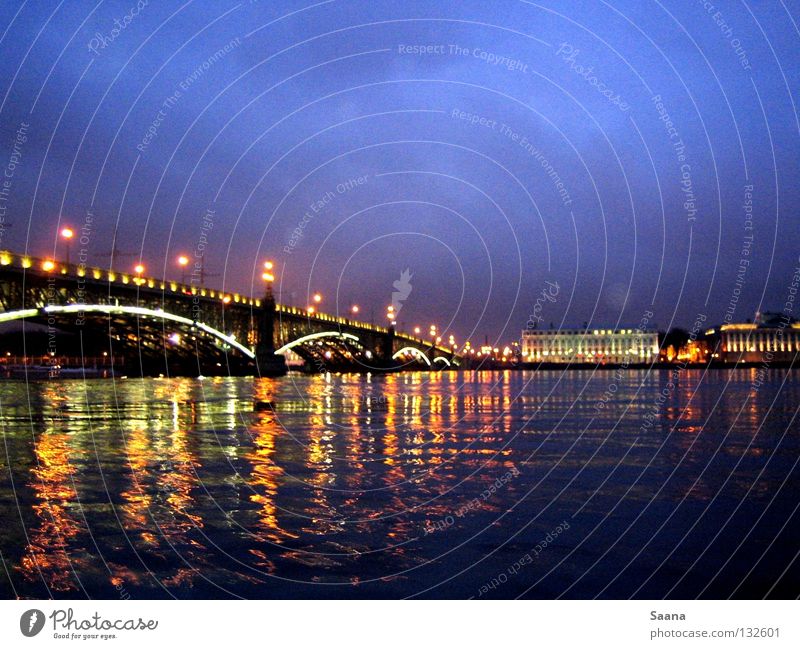 The evening at the Neva Mirror Beach Bridge River Brook neva St Petersburg Evening Landscape Light Water Blue sky Coast