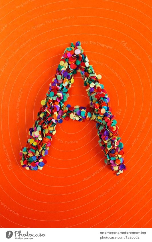 A Art Esthetic a Letters (alphabet) Typography Greek alphabet Orange-red Mosaic Creativity Confetti Design Idea Multicoloured Gaudy Many Point