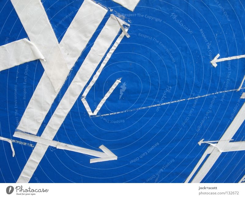 Survey Line Arrow Blue White Arrangement Target Objective Cross Geometry Border Evident Direction Aimless Second-hand Line width Connect Surface Between