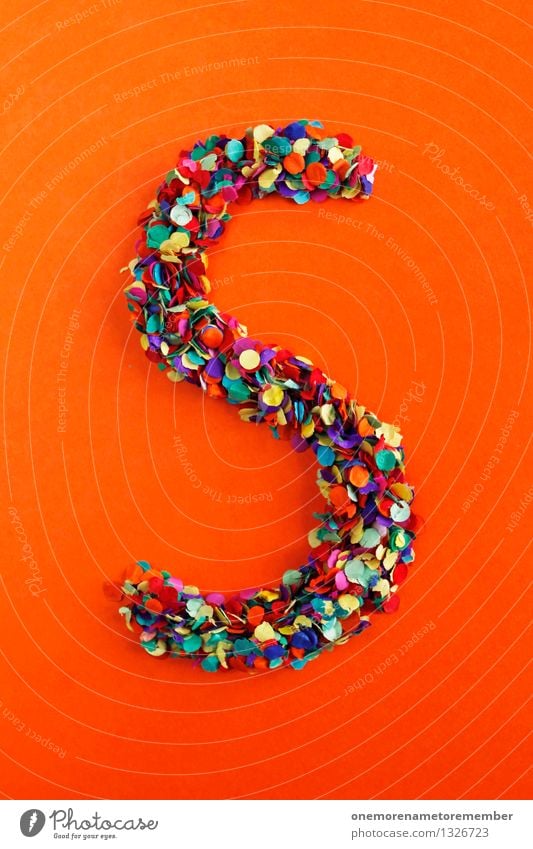 S Art Work of art Esthetic Letters (alphabet) Typography Alphabetical Confetti Creativity Design Idea Multicoloured Point Colour photo Interior shot