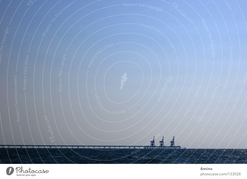 deep silence Calm Ocean Israel Electricity Energy industry Caresses Exterior shot Architecture Bright Lake Water Blue Sky Morning Harbour seaport