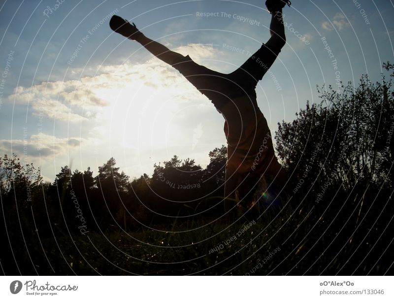 Maitanz?! Joy Playing Child Human being Sky Grass Emotions Perspective Sunset Evening Light Looking