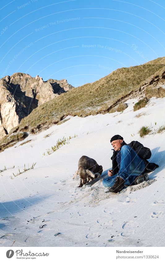 time-out.... Vacation & Travel Trip Far-off places Freedom Summer Sun Beach Ocean Human being Masculine Man Adults Landscape Cloudless sky Beautiful weather