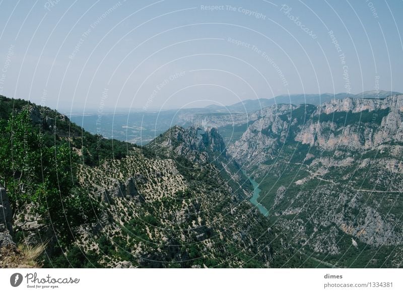 Verdon gorge in Provence Nature Landscape Beautiful weather Mountain Canyon verdon River Enthusiasm France Colour photo Exterior shot Deserted Copy Space right