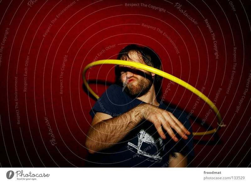 rotational ellipsoid Hula hoop Hongkong Red Yellow Action Sweaty Circus Rotate Headache Diagonal Timidity Vignetting Shows Acrobat Homosexual Facial hair Cute