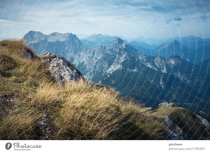 Xeis In Autumn Landscape Mountain Peak Blue Adventure Nature Environment Environmental protection Gesäuse National Park Austria Colour photo Exterior shot