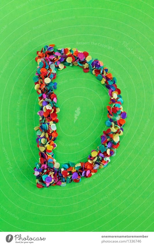 d Art Work of art Esthetic D Letters (alphabet) Typography Latin alphabet Green Bilious green Gaudy Confetti Many Mosaic Point Multicoloured Design Creativity