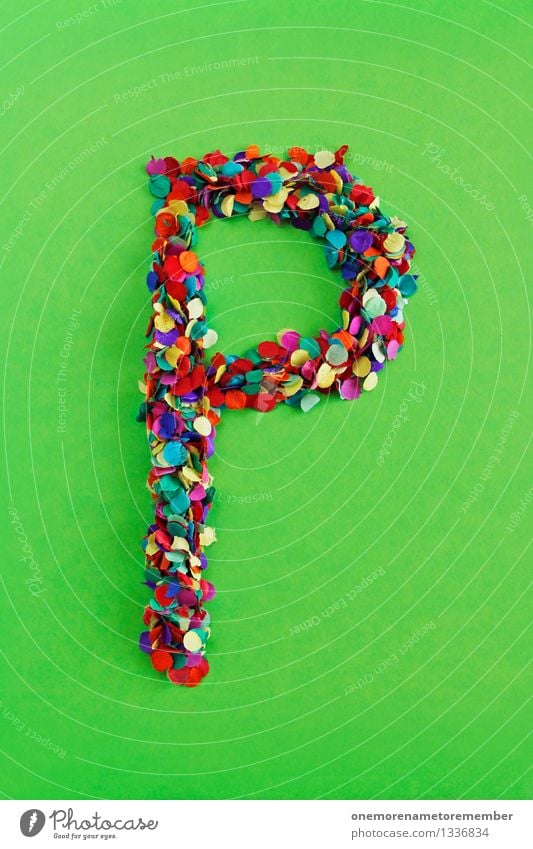 P Art Work of art Esthetic Letters (alphabet) Typography Latin alphabet Confetti Many Point Mosaic Bilious green Creativity Design Colour photo Multicoloured