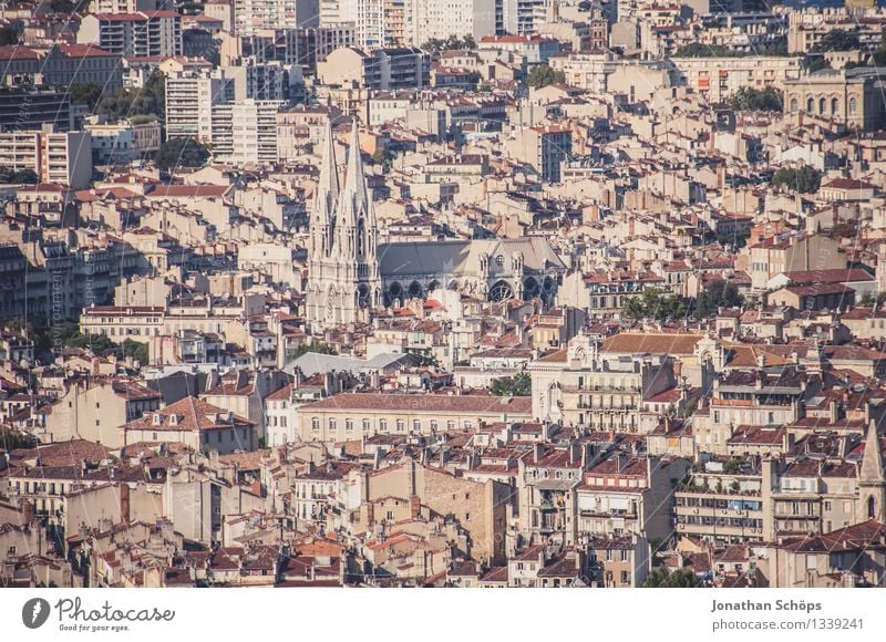 View of Marseille III Town Downtown Old town Skyline Populated House (Residential Structure) Esthetic France Southern France Summer Summer vacation