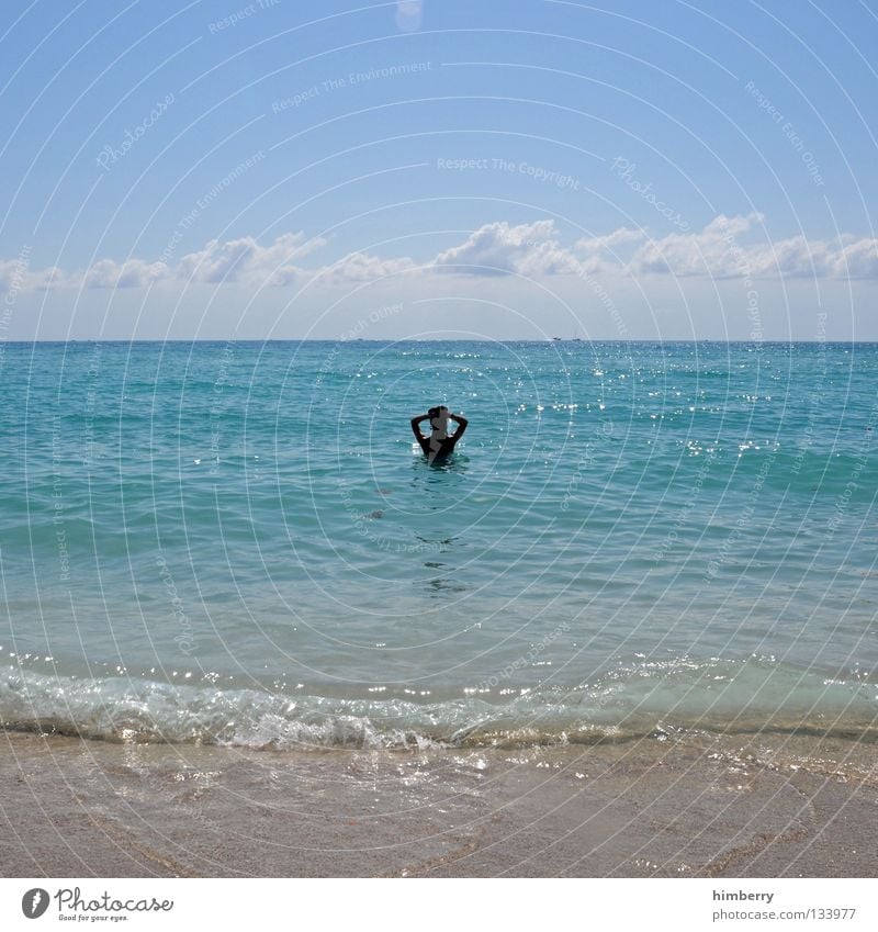 lifeguard Florida Beach Swimmer (professional sportsman) Woman Human being Silhouette Ocean Waves Vacation & Travel Sunbeam Surf Honeymoon Sky Clouds Summer