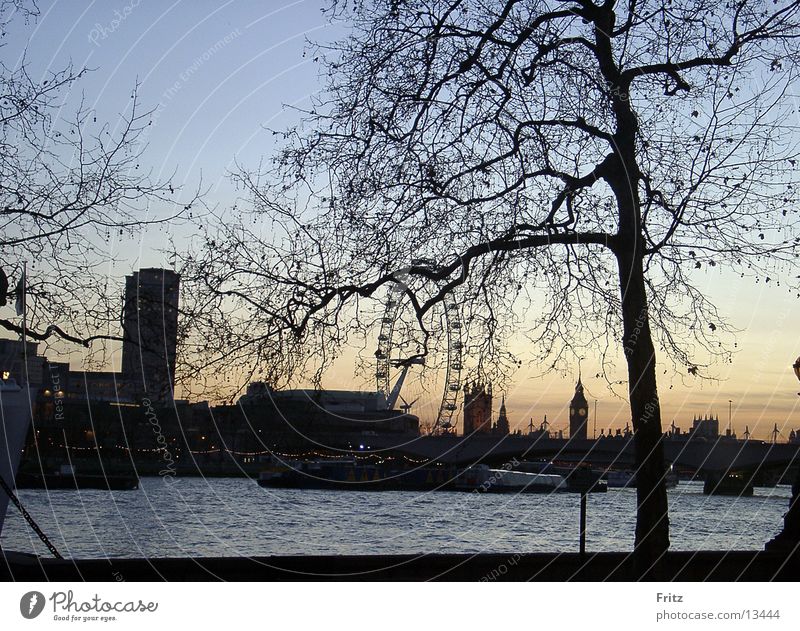 Dusk in London Big Ben Twilight Europe Thamse Evening